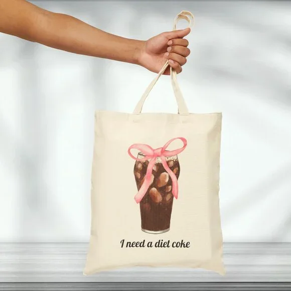NWT! Diet Coke Tote Bag with Pink Coquette Bow - Picture 6 of 8